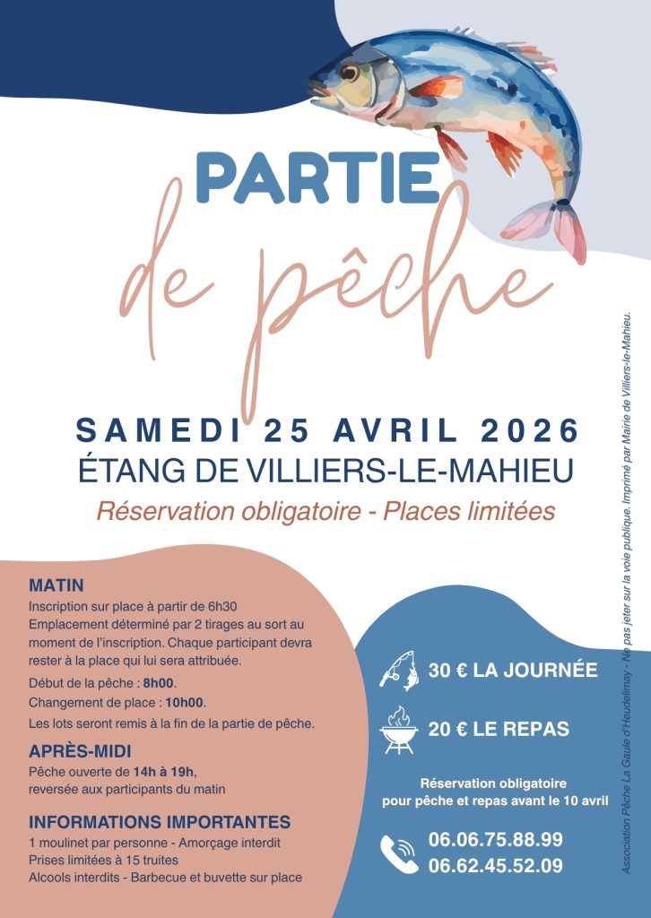 Partie de pêche - Etang de Villiers-le-Mahieu - Flyer