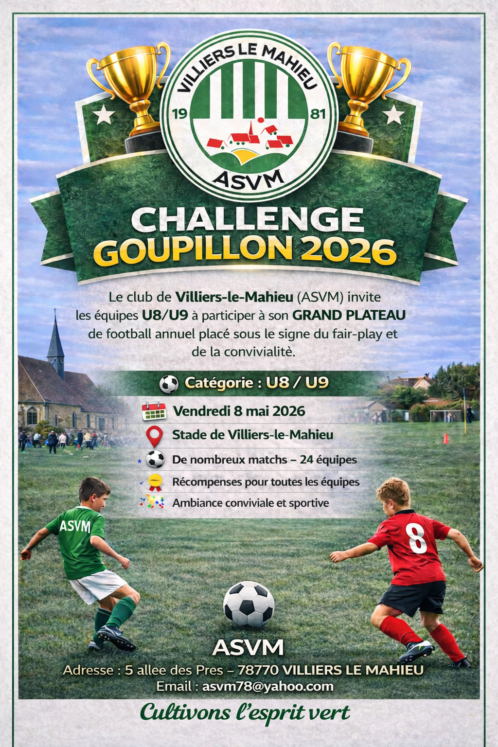 Affiche ASVM - Tournoi du district - 8 mai