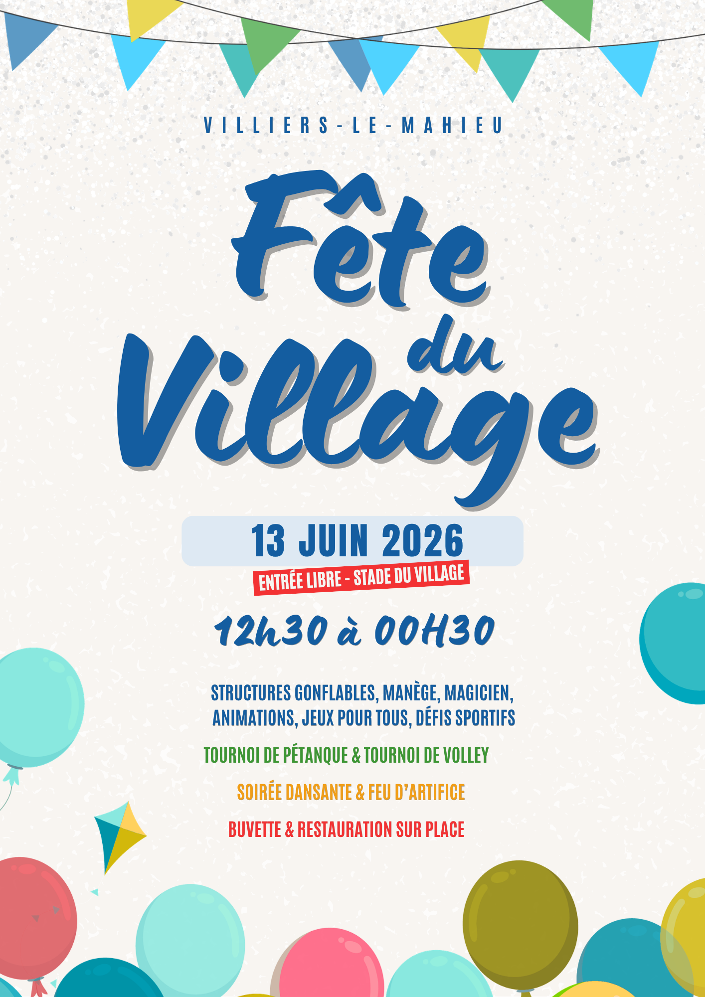 Flyer fête du village 2026