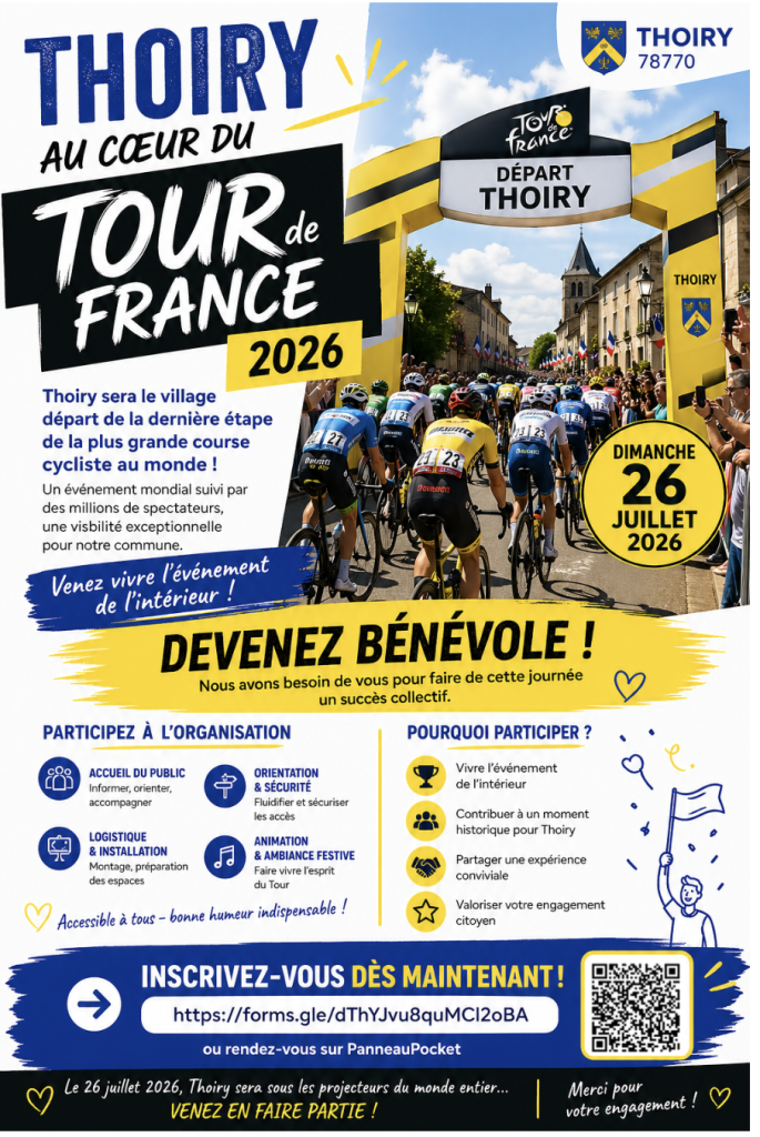 Tour de France 2026 - Appel aux bénévoles à Thoiry